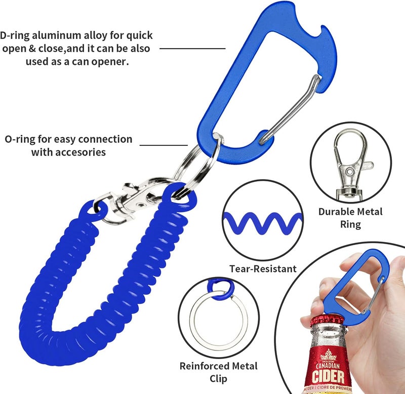 HOTEMIA Phone Lanyard - Anti Theft & Drop Protection for iPhone, Most Cell Phones - Black & Blue - Image 2